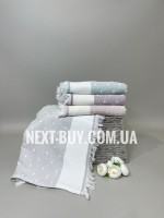 Diamond полотенце кухонное с точками серое 50х70
