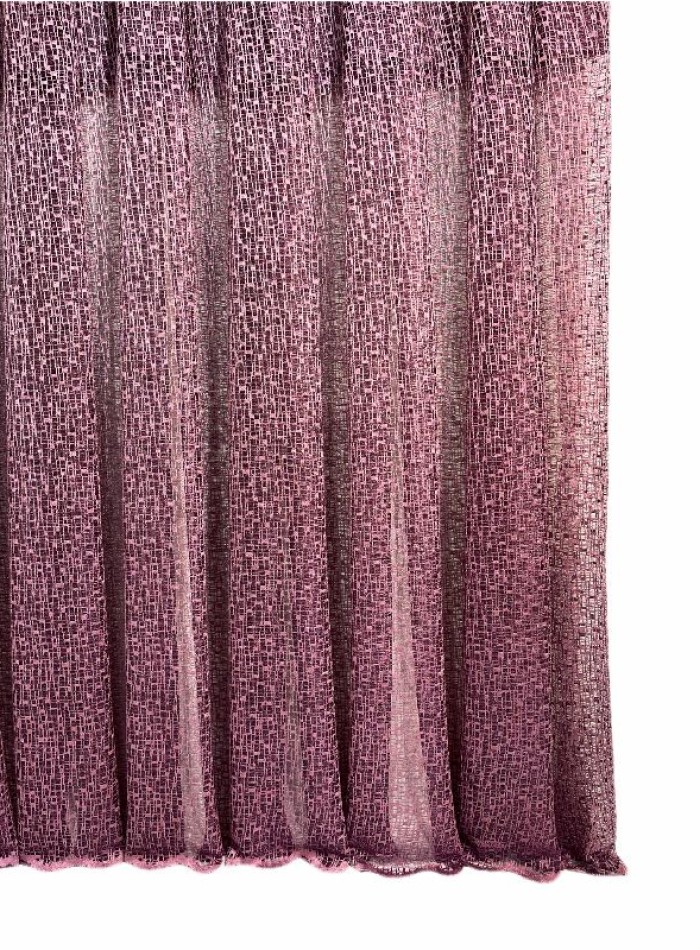 Тюль сітка з плетінням Weaving малиновий Туреччина - Зображення 6