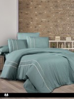 First choice Alfa Blue deluxe сатин постельное белье евро 200х220