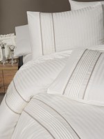 First choice Alfa Cream deluxe сатин постельное белье евро 200х220 — изображение 2