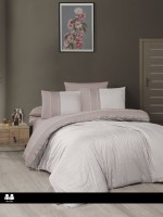 First choice Chackers Duet Champagne & Powder deluxe сатин постельное белье евро 200х220