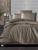 First choice Modalife Almond deluxe сатин постельное белье евро 200х220