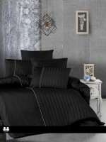 First choice Modalife Black deluxe сатин постельное белье евро 200х220
