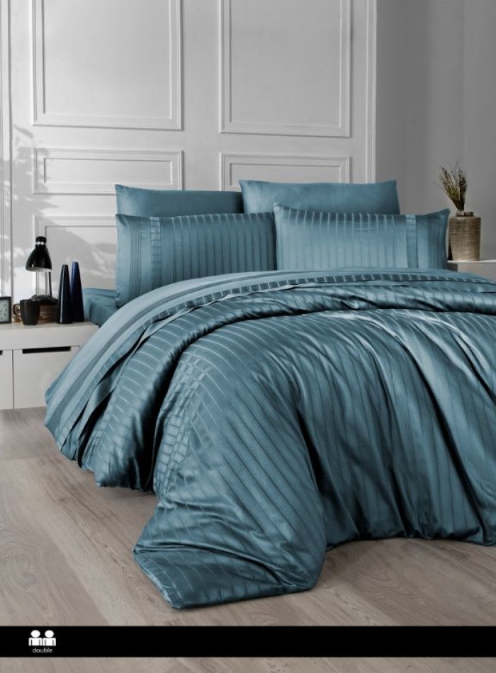 First choice New trend Blue Stone deluxe сатин постельное белье евро 200х220 — изображение 2