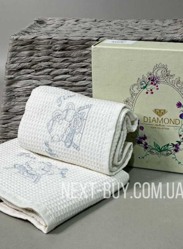 Diamond набор кухонных полотенец с вышивкой Dally white 40х60см 2шт. — изображение 2