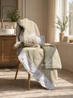 Набір махрових рушників Maison D'or Lady Roses Beige 3шт. бежевий