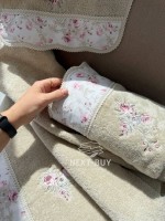 Набір махрових рушників Maison D'or Lady Roses Beige 3шт. бежевий - Зображення 6