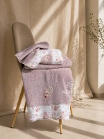 Набір махрових рушників Maison D'or Lady Roses 3шт. фіолетовий