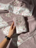 Набір махрових рушників Maison D'or Lady Roses 3шт. фіолетовий - Зображення 3