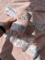 Набір махрових рушників Maison D'or Lady Roses Rose 3шт. рожевий - Зображення 3