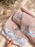 Набір махрових рушників Maison D'or Lady Roses Rose 3шт. рожевий - Зображення 4