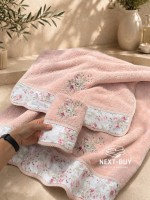 Набір махрових рушників Maison D'or Lady Roses Rose 3шт. рожевий - Зображення 6