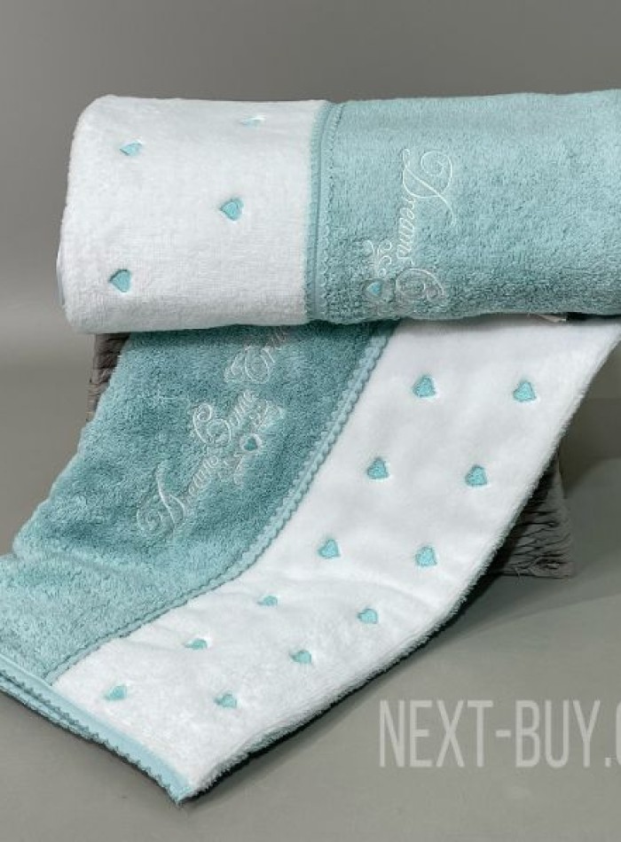 Maison D`or Lavoine Hearts blue махровий рушник для сауни 85х150 - Зображення 2