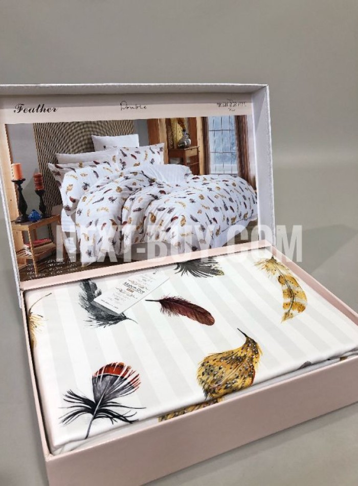 Maison Dor Feather white постельное белье 200x220см сатин — изображение 4