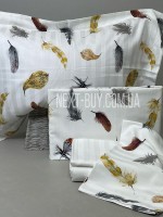 Maison Dor Feather white постельное белье 200x220см сатин