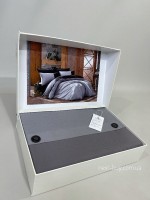 Постільна білизна Diamond Mersi grey сатин евро 200х220 - Зображення 3