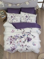 Постільна білизна First choice Martina purple 3D Satin евро 200х220