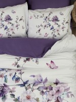 Постільна білизна First choice Martina purple 3D Satin евро 200х220 - Зображення 3