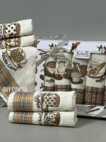 Набор кухонных полотенец Nilteks кофе 5шт. 40х60 — изображение 4