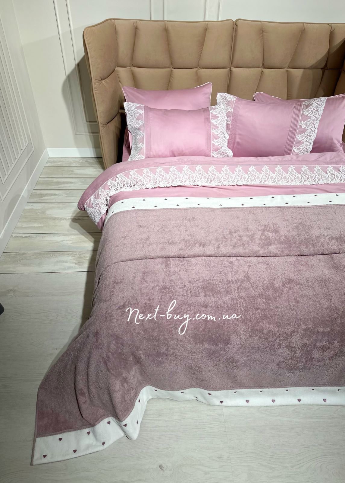 Maison D`or Lavoine Bed Cover махровое покрывало 220х240 фиолетовое — изображение 1