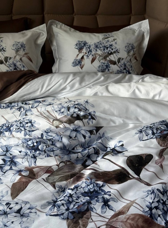 Постільна білизна First choice Luanda Brown 3D Satin евро 200х220 - Зображення 5
