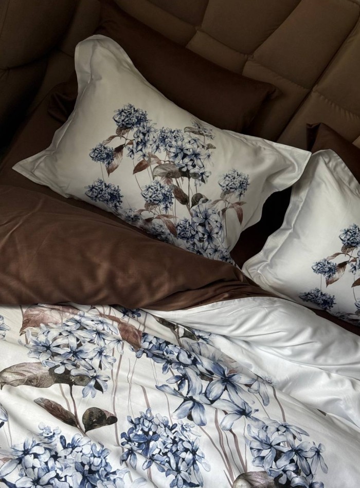 Постільна білизна First choice Luanda Brown 3D Satin евро 200х220 - Зображення 4