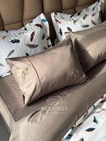 Maison D'or Pulume Volante antracite постільна білизна 200x220см сатин з вишивкою євро - Зображення 6