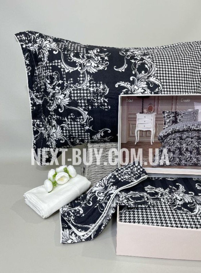 Maison Dor Black постільна білизна 200x220см сатин - Зображення 2