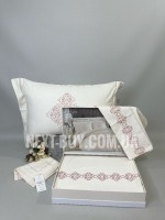 Постільна білизна Maison D'or Elita Dior pink 200x220см сатин з вишивкою