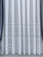 Тюль лён с полосками Linen белый Турция