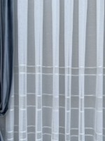 Тюль лён с полосками Linen белый Турция — изображение 2