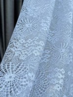 Тюль сітка з плетінням Cobweb сірий Туреччина - Зображення 5