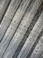 Тюль фатин Peafowl кремовий з золотом Туреччина - Зображення 4