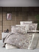 First Choice Living brown постільна білизна сатин евро 200х220