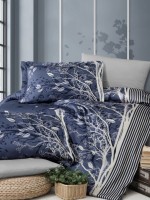 First Choice Living navy blue постільна білизна сатин полуторний 160х220 - Зображення 2