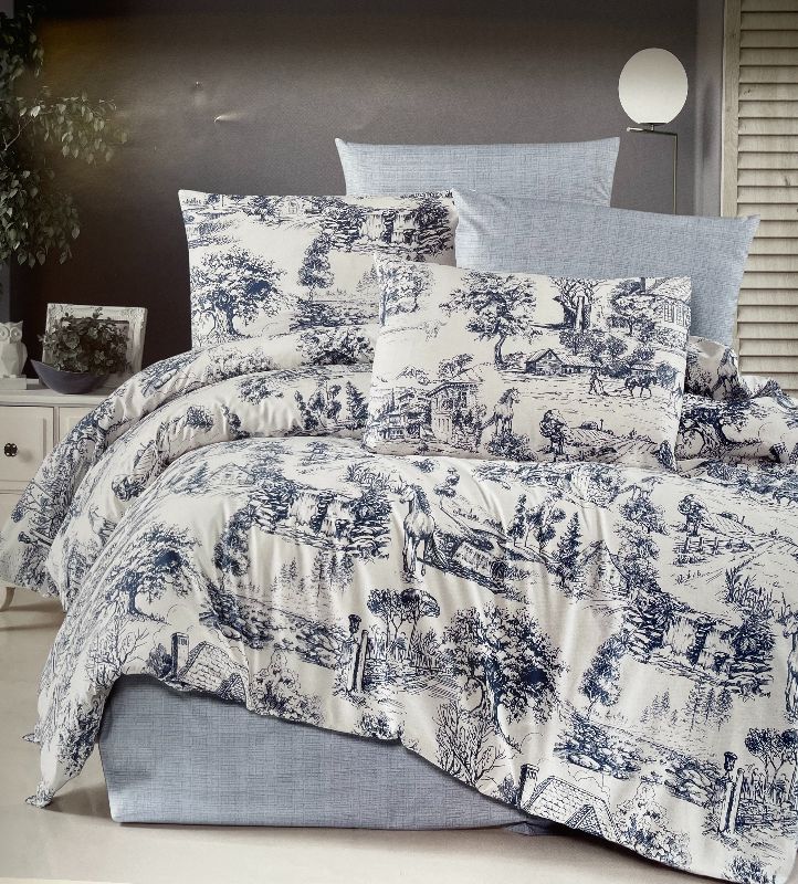 First Сhoice Vintage blue постільна білизна ранфорс сімейний 160х220х2 - Зображення 1
