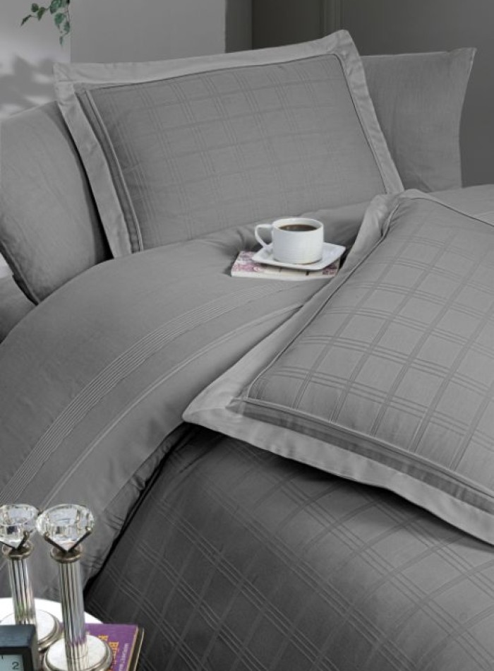 First choice Royce grey deluxe сатин постельное белье евро 200х220 — изображение 2