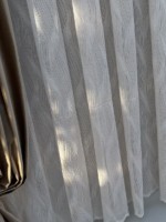 Тюль сітка жакард Weaves бежевий Туреччина - Зображення 5