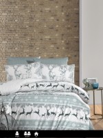 First Сhoice Deer dark green постільна білизна ранфорс сімейний 160х220х2