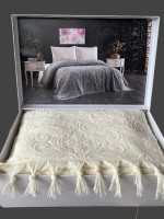 Diamond Malvina махровая простынь-покрывало cream 200х220 Турция