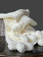 Diamond Mora krem в'язаний плед 130х170 Туреччина - Зображення 7