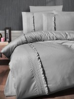 First Сhoice Sweetness Grey постільна білизна ранфорс Deluxe евро 200х220 - Зображення 2