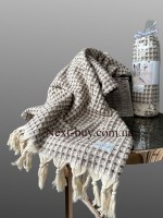 Maison D'or Ruana brown хлопковое плетенное полотенце для бани 130х155см