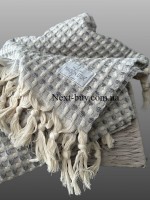 Maison D'or Ruana grey хлопковое плетенное полотенце для бани 130х155см — изображение 2