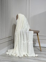Diamond Mora krem в'язаний плед 130х170 Туреччина - Зображення 6