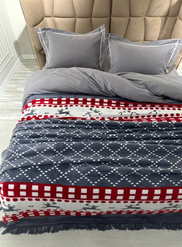 Плед Chrismas бавовняний 200х220 Туреччина - Зображення 5