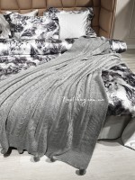Diamond Mora grey в'язаний плед 130х170 Туреччина - Зображення 3