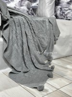 Diamond Mora grey в'язаний плед 130х170 Туреччина - Зображення 2