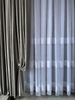 Тюль бамбук Bamboo білий Туреччина