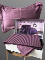 Постільна білизна Diamond Stripe Lilac сатин сімейна 160х220х2
